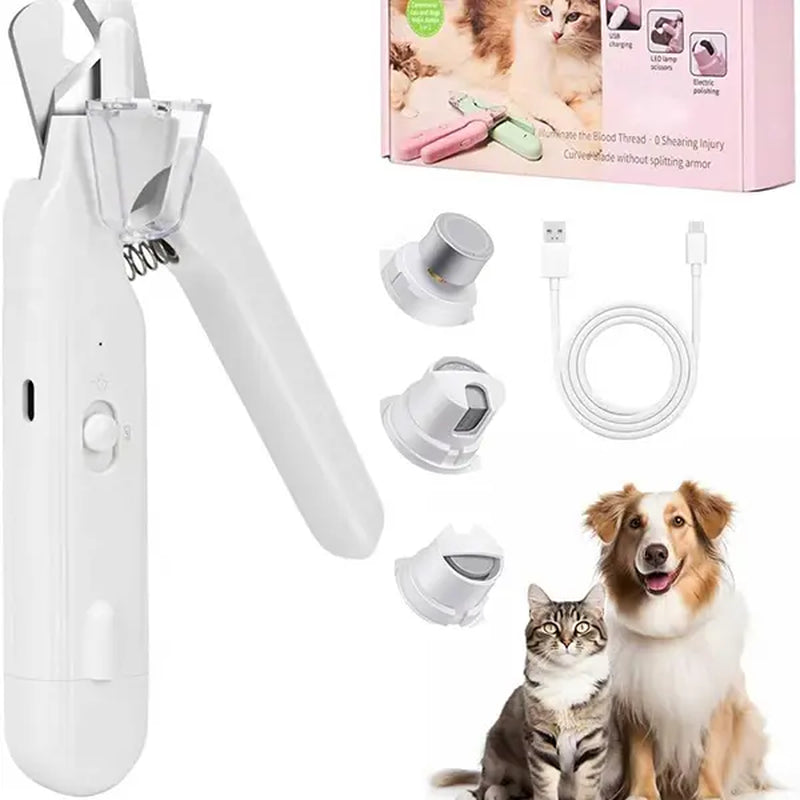 LINKEVAP 2-In-1 Pet Nail Clipper & Grinder Set - Ultra Quiet Rechargeable Dog & Cat Paw Trimmer, Suitable for All Size Pets' Toes and Claws