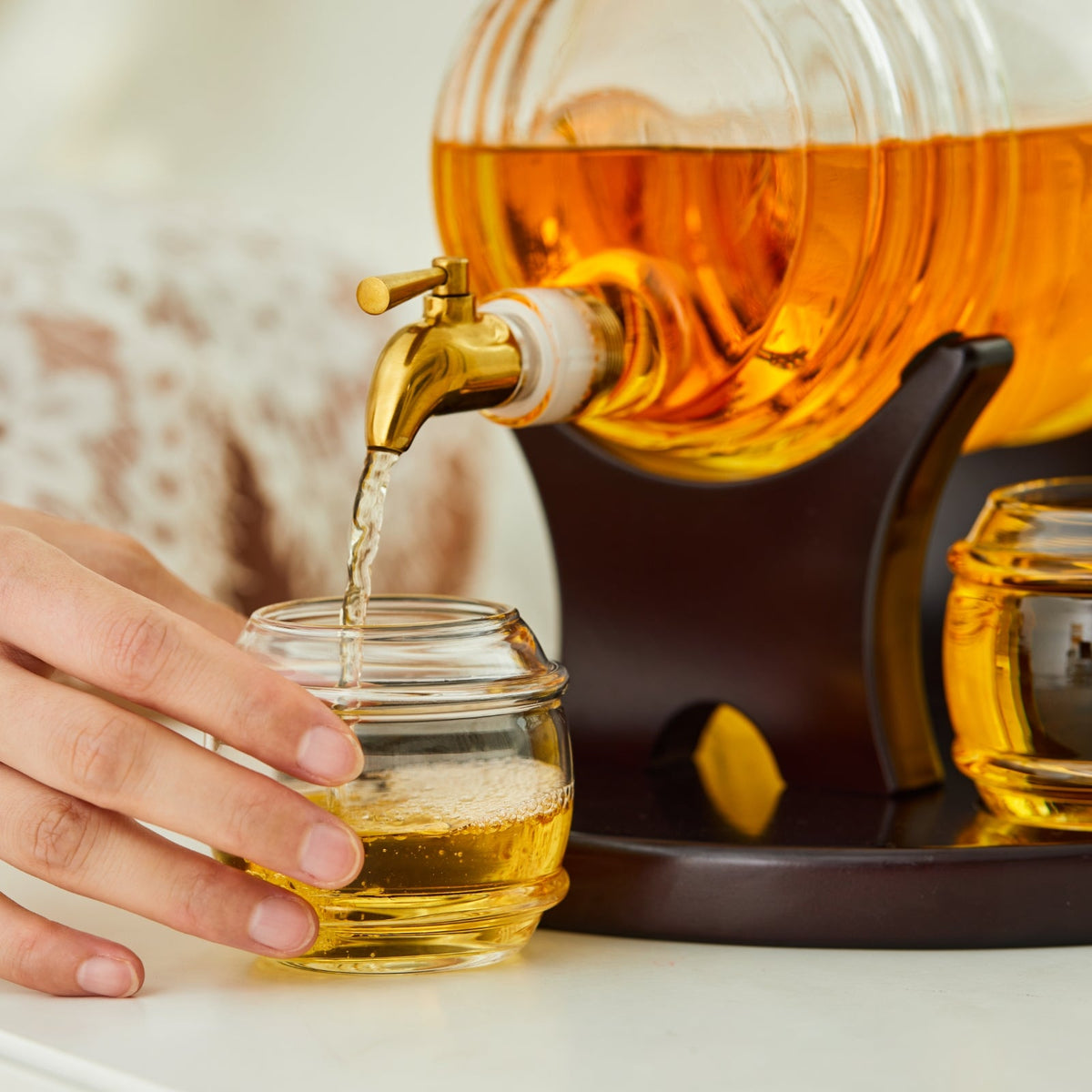 Barrel Whiskey Decanter Set