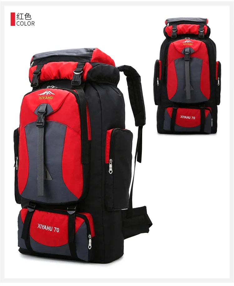 64L Waterproof Mountaineering Backpack – Large Capacity, Built for Adventure