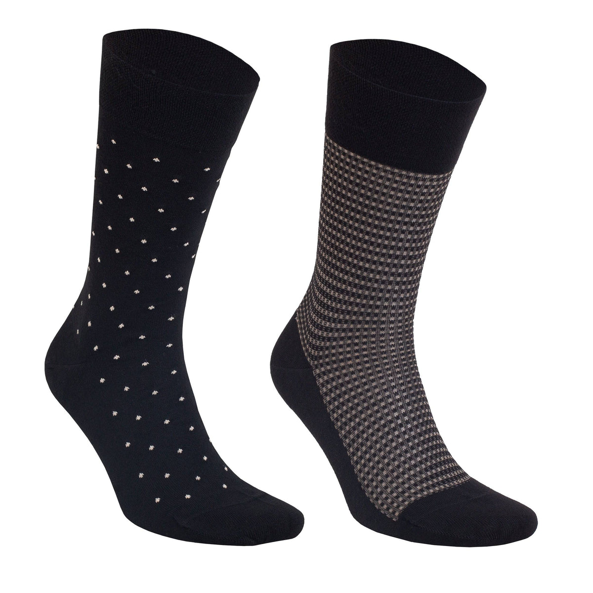 Men’s Bamboo Lightweight Dress Socks 8-Pack Gift Box, Black, Charcoal & Taupe