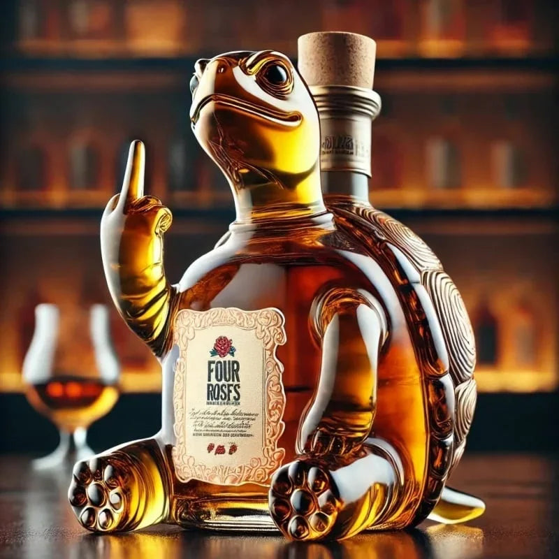 10Oz Funny Middle Finger Duck/Turtle/Dog Whisky Glass Decanter – Bar/Office/Home Decor.