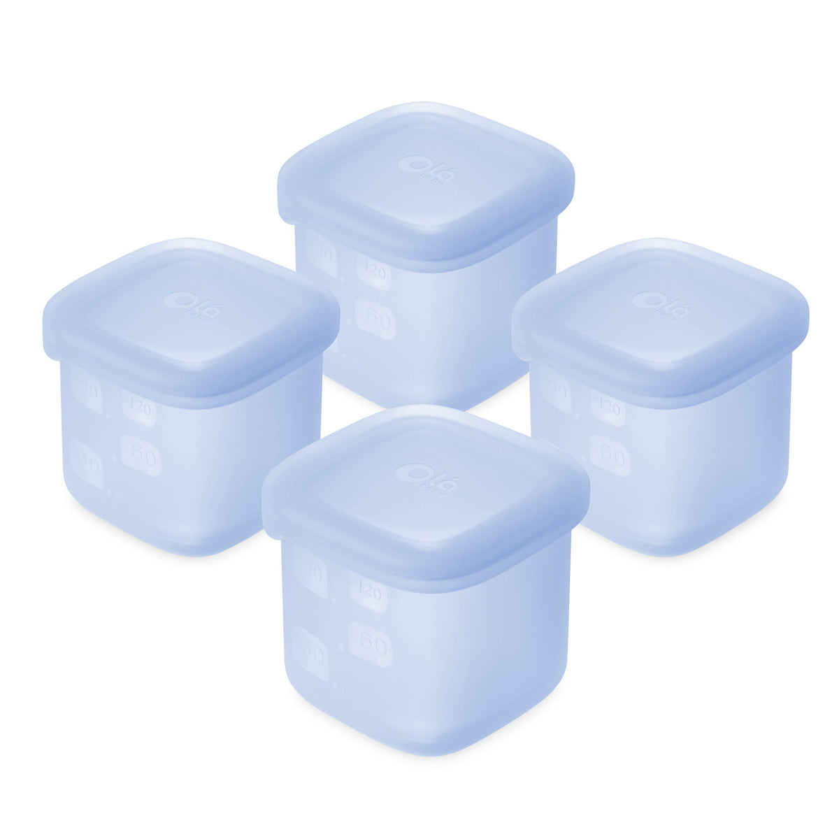 Silicone Baby Food Storage Containers, Freezer-Safe (4-Pack)