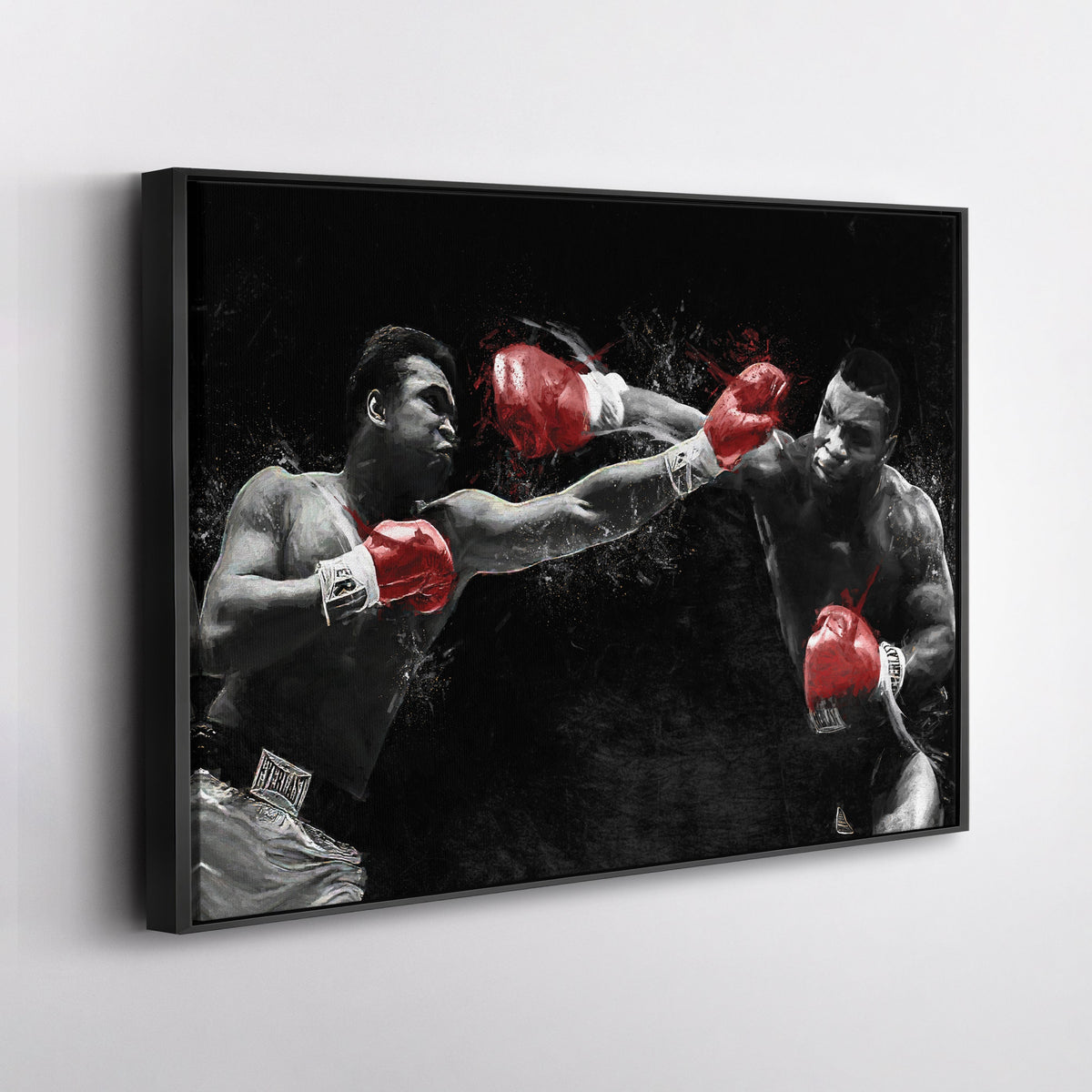 Mike Tyson vs Muhammad Ali Canvas Art – Boxing Legends Wall Decor