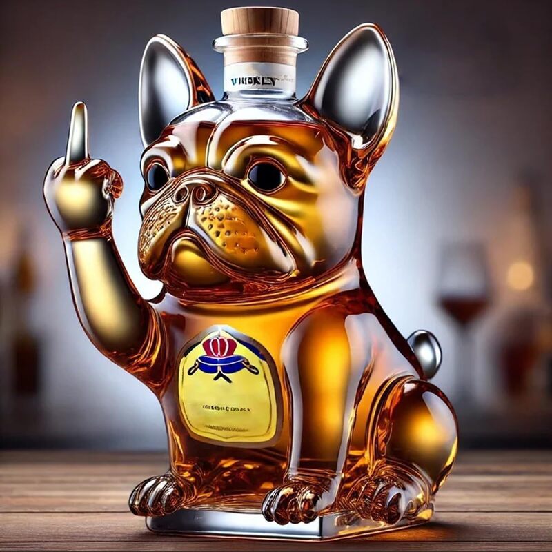 10Oz Funny Middle Finger Duck/Turtle/Dog Whisky Glass Decanter – Bar/Office/Home Decor.