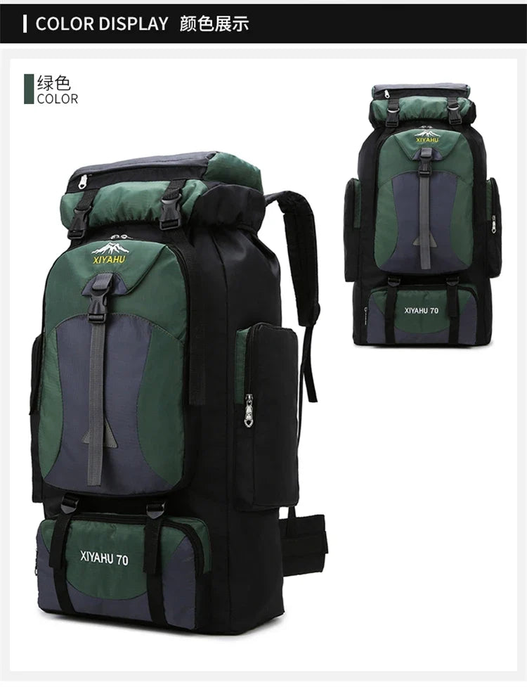 64L Waterproof Mountaineering Backpack – Large Capacity, Built for Adventure