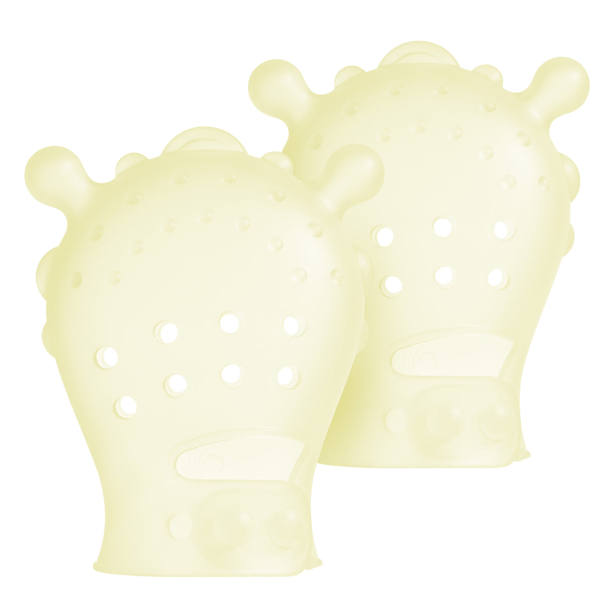 Teething Mitten for Babies 0-6 Months, Silicone (2-Pack)